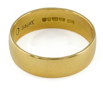 18ct Gold 4.2g Wedding Ring Size O